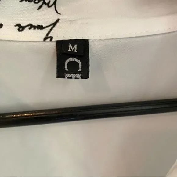 CBR White Long Sleeve Blouse Size Medium - Picture 5 of 6